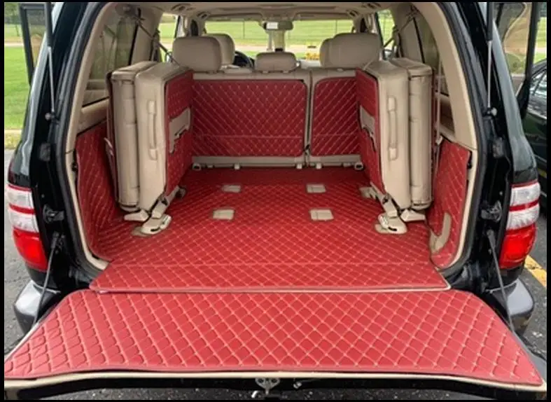 Custom Special Car Trunk Mats + Trunk Mat For Toyota Land Cruiser 100 20071998 7 Seats Boot