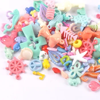 

25g Mixed candy Color Acrylic Charm Pendants For Jewelry Making Bracelet necklace Accessories Findings YKL0796