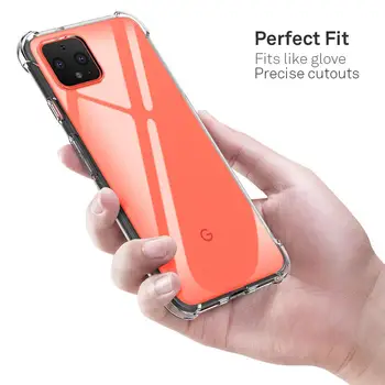 소프트 TPU 케이스, 구글 픽셀 5, 4 XL, 3A, 4A, 5G, 초박형 충격 방지 소프트 투명 크리스탈 폰 커버, 구글 픽셀 4 XL용