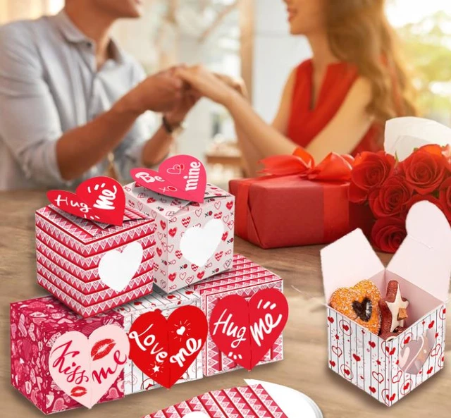 Forniture per feste san valentino abbraccio love kiss me confezione regalo  per biscotti rosa scatola tridimensionale regali per coppie SN3878 -  AliExpress