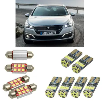

Interior led Car lights For peugeot 508 sw mk1 8e estate 2010 car accessories boot light License Plate Light 10pc