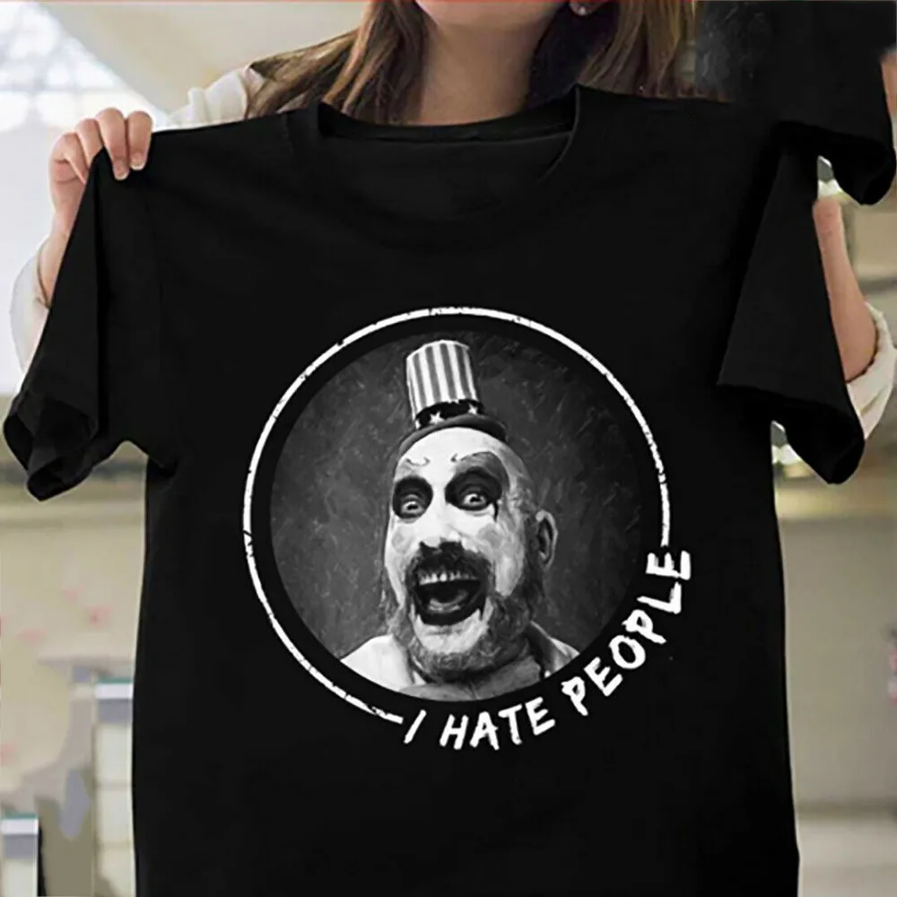 Captain spaulding/футболка с надписью I Hate People вечерние хлопковые футболки в стиле ужасов