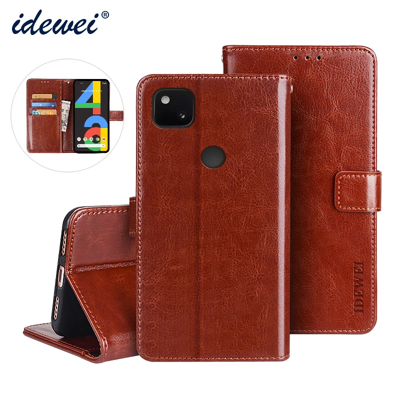 

Case For Google Pixel 4A Cover Luxury Leather Phone Case For Google Pixel4A Protective Flip Case Wallet Case