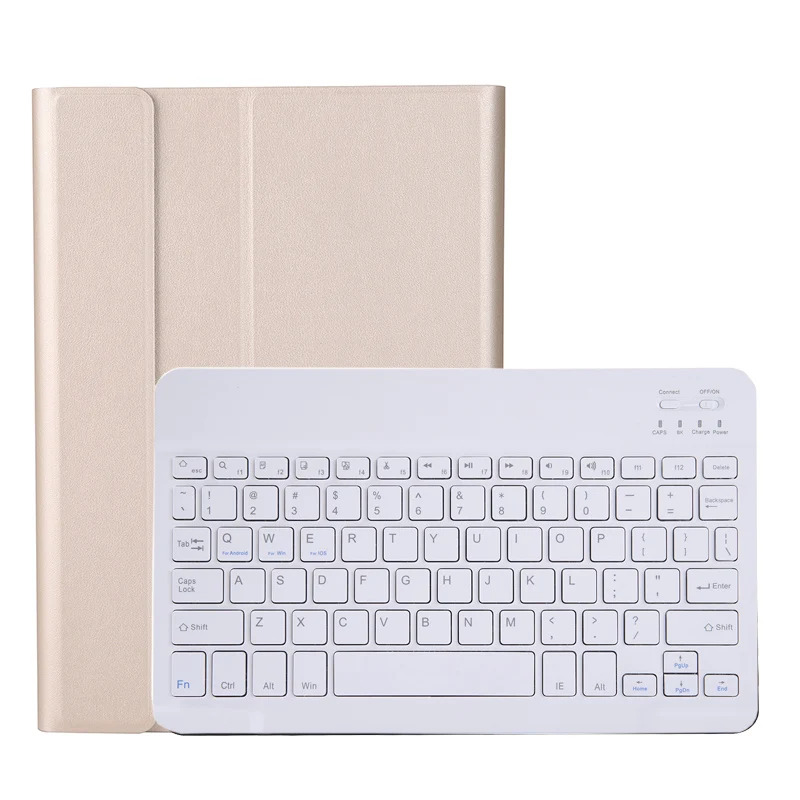 Клавиатура чехол для Samsung Galaxy Tab A 8,0 S-ручка SM-P205 P200/SM-T295 T290 тонкий кожаный Bluetooth Keybaord чехол для планшета - Цвет: Gold-White
