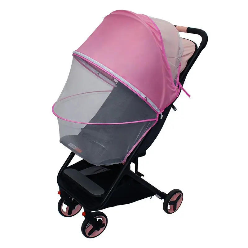 pink Маскитная сетка на коляску 2 In1 Детские коляски козырек от солнца москитная сетка лето, защита от солнца козырек Зонт ко - Цвет: pink