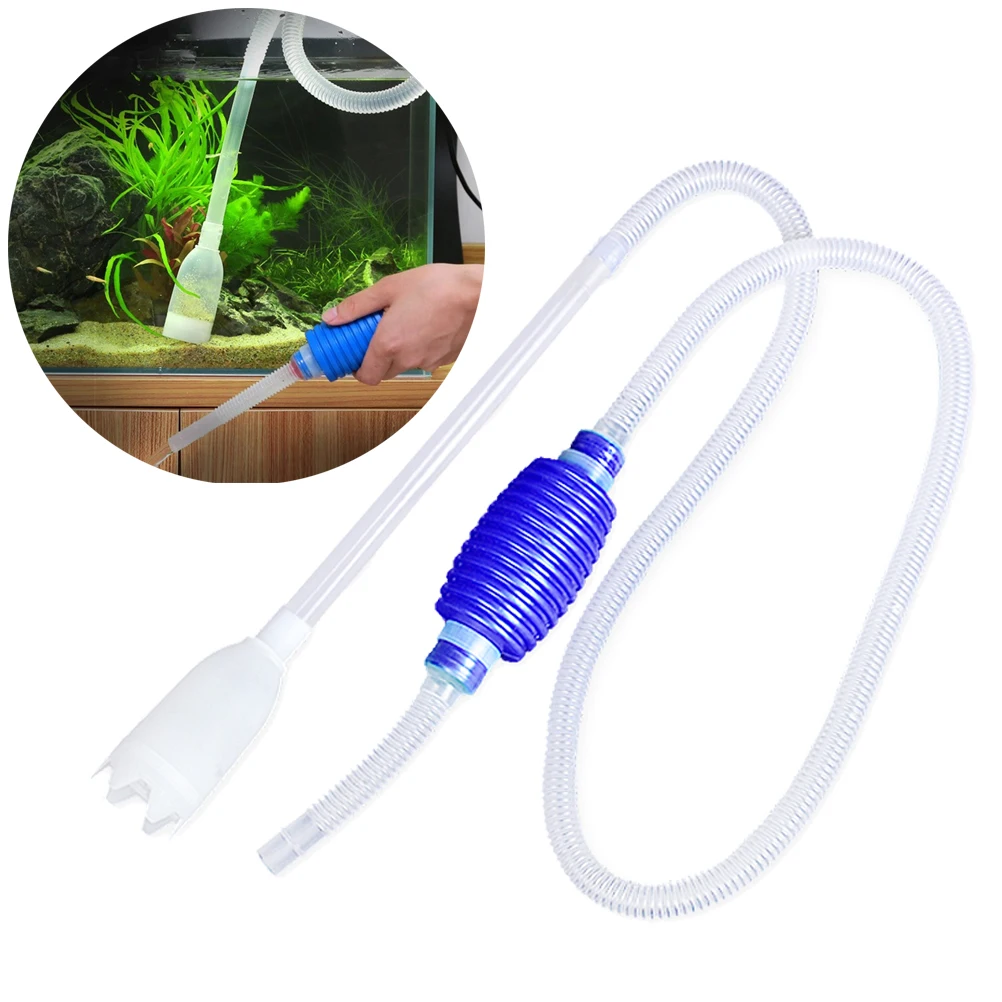 Nettoyeur de gravier d'aquarium, pompe à Siphon à main avec buse de filtre,  changeur d'eau pour Aquarium, pompe à Air, accessoires de nettoyage