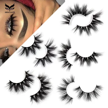 

AMAOLASH Eyelashes Mink Eyelashes Thick Natural Long False Eyelashes 3D Mink Lashes High Volume Soft Dramatic Eye Lashes Makeup