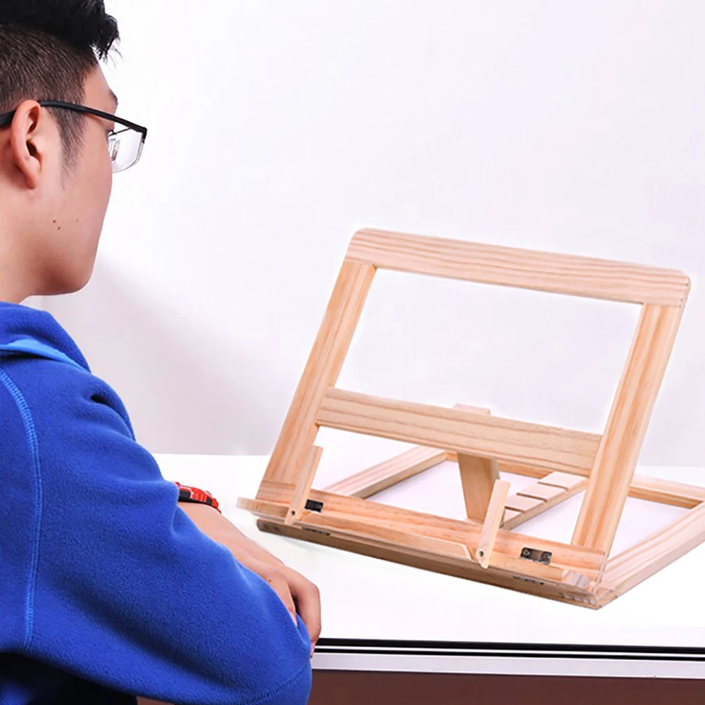 

Reading Bookshelf Bracket Book Reading Bookend Wooden Frame Tablet PC Support Music Stand Wood Table Drawing Easel Stationery