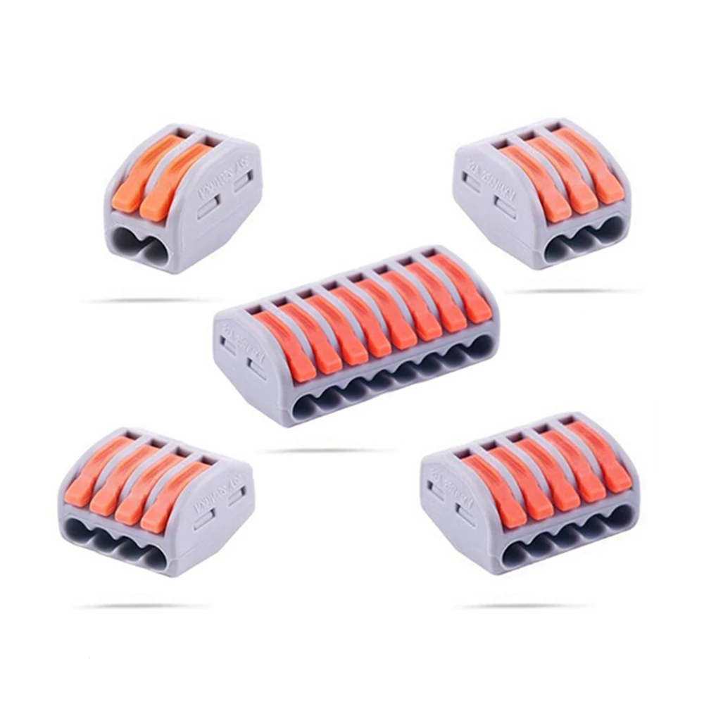 1-10 Universal Electrician Fast Wire Connector Terminal Electrico Block Compact Wiring Splicing Conector Eletrico Tool Set China