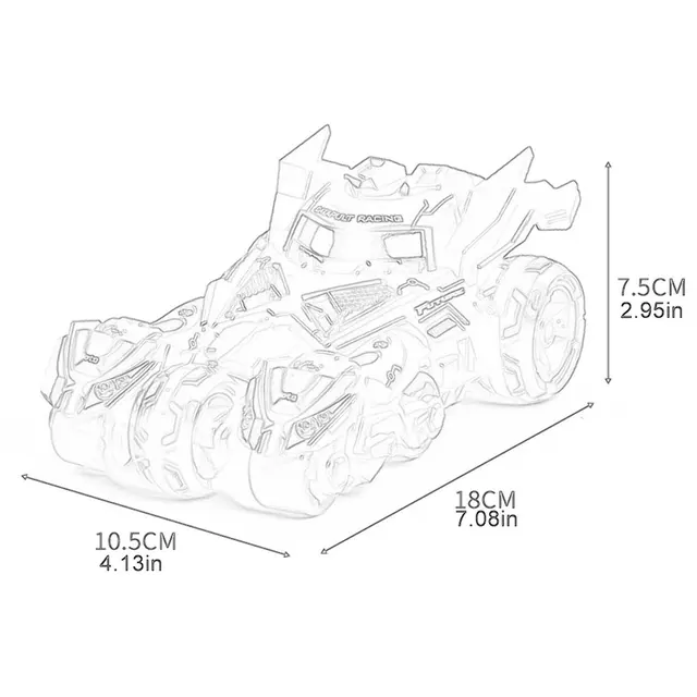 Pull Back Car 1:32 Alloy Car Ejection Three-in-one Racing Light Music Stunt Motorcycle Light Gift Toys 6