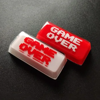 

Resin GAMEOVER Backspace Keycap White Red DIY Key Cap For Cherry Mx Switch Mechanical Keyboard Decoration Replacement 2.25u