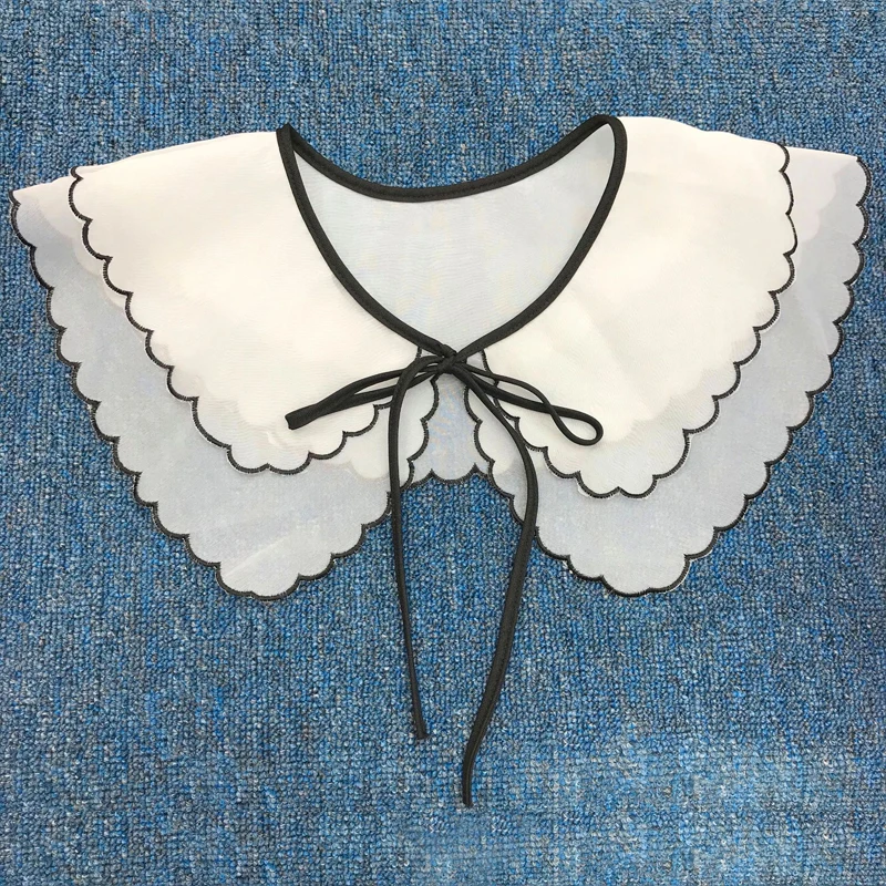 Women Lace Fake Collar Removable Detachable Shirt Doll Collar Lapel False Collar For Blouse Top Women Clothes Accessories