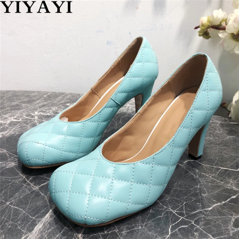 

SquareToe Pumps Women Shoes Office Party Shoes Women Thin High Heels Stiletto Genuine Leather Single Shoes buty damskie Black