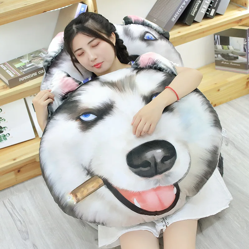 3 размера имитация Хаски плюшевая подушка в виде животного мягкая 3D собака плюшевые игрушки кукла для детей девочки креативный подарок