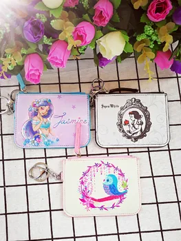 

1PCS Princess Style Anime Plush Card Holder PU Cartoon Credit ID Bags Zipper Coin Bus Card Wallet Kid Girls Birthday Gifts New