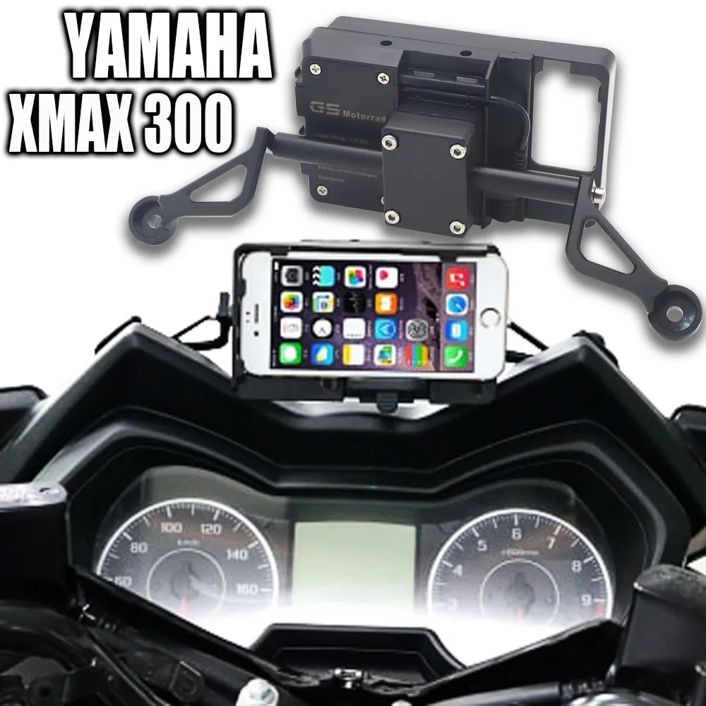

Suitable For Yamaha XMAX 300 XMAX300 Motorcycle Accessories Front Mobile Phone Holder Smartphone GPS Navigation Board Holder