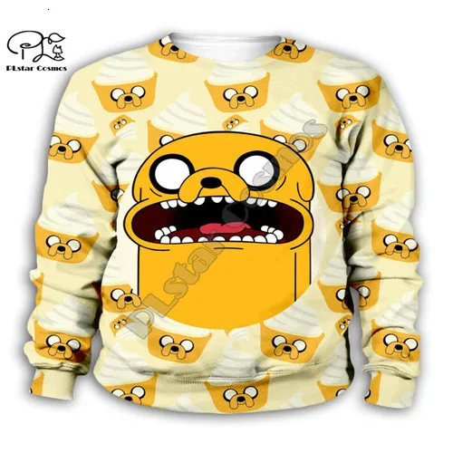 Kids sweatshirts Толстовки с капюшоном для детей «Время приключений» с изображением собаки Джек футболки с 3d принтом куртка в стиле аниме/повседневные шорты/штаны Крутая толстовка с капюшоном в стиле Харадзюку - Цвет: Kids sweatshirts