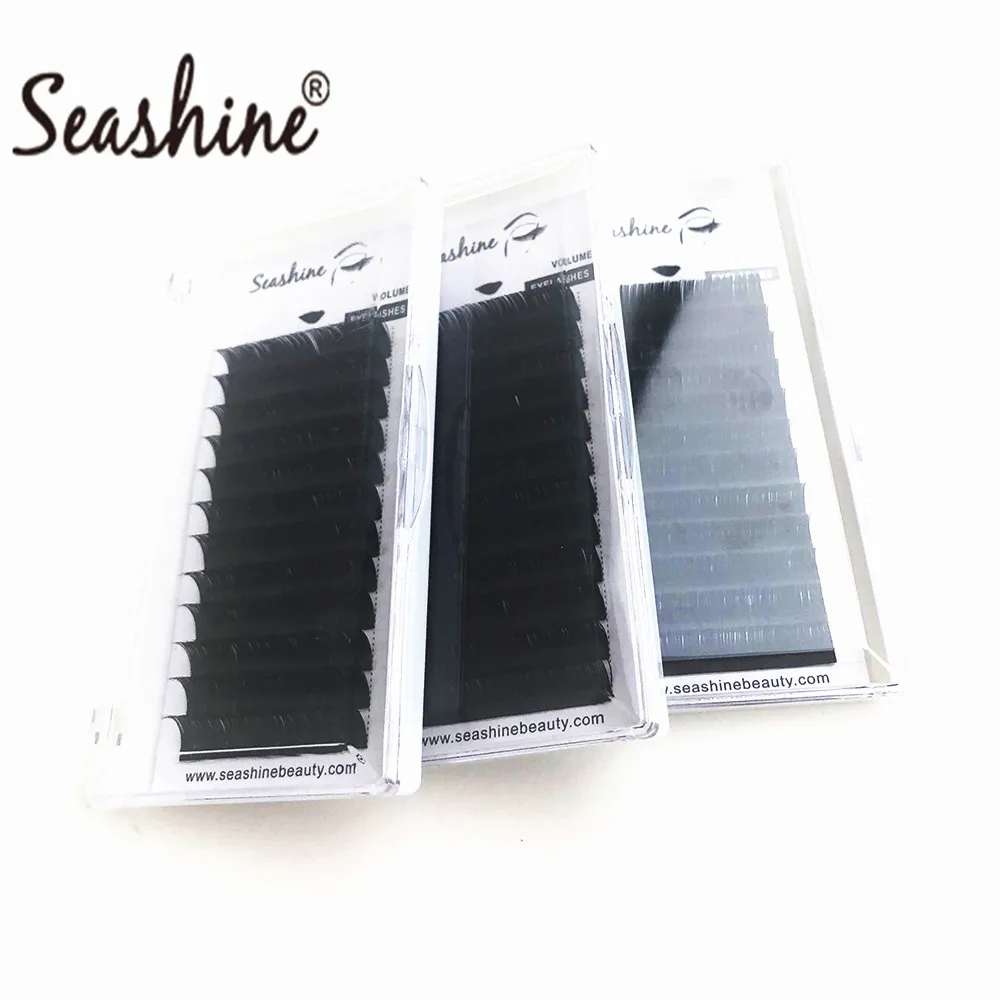 

Seashine Makeup Lashes Beauty Individual Lashes 100% Handmade Factory Eyelash Extension Supplies 8-15mm/mix Russia Volume Lashes