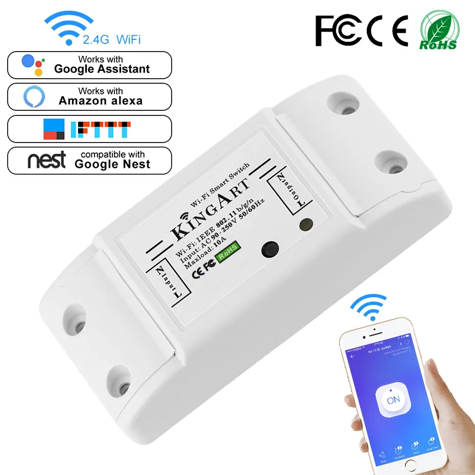 Переключатель Wi-Fi 90V-250V Беспроводной дистанционного Управление светильник