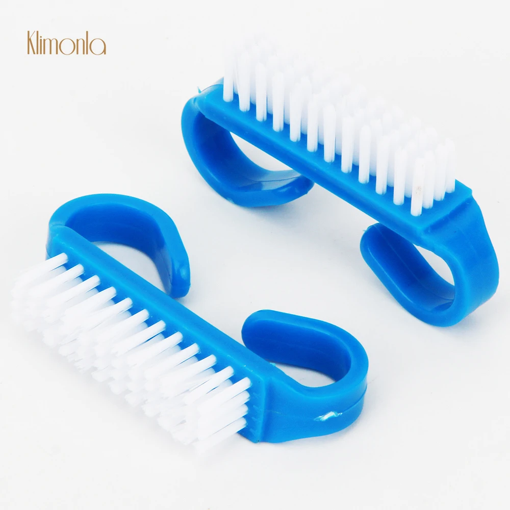 

10Pcs/lot Nail Clean Brush Plastic Handle DIY Manicure Tools Dust Removal Nail Art Brushes Fingernail Cleaning Tool Blue Color