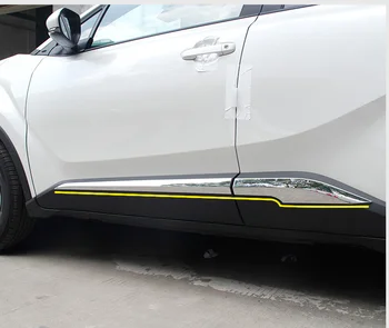

For Toyota C-HR CHR 2017-2019 ABS Chrome Door Side Line Lining Body Molding Garnish Trim Cover Strip Protector Guard