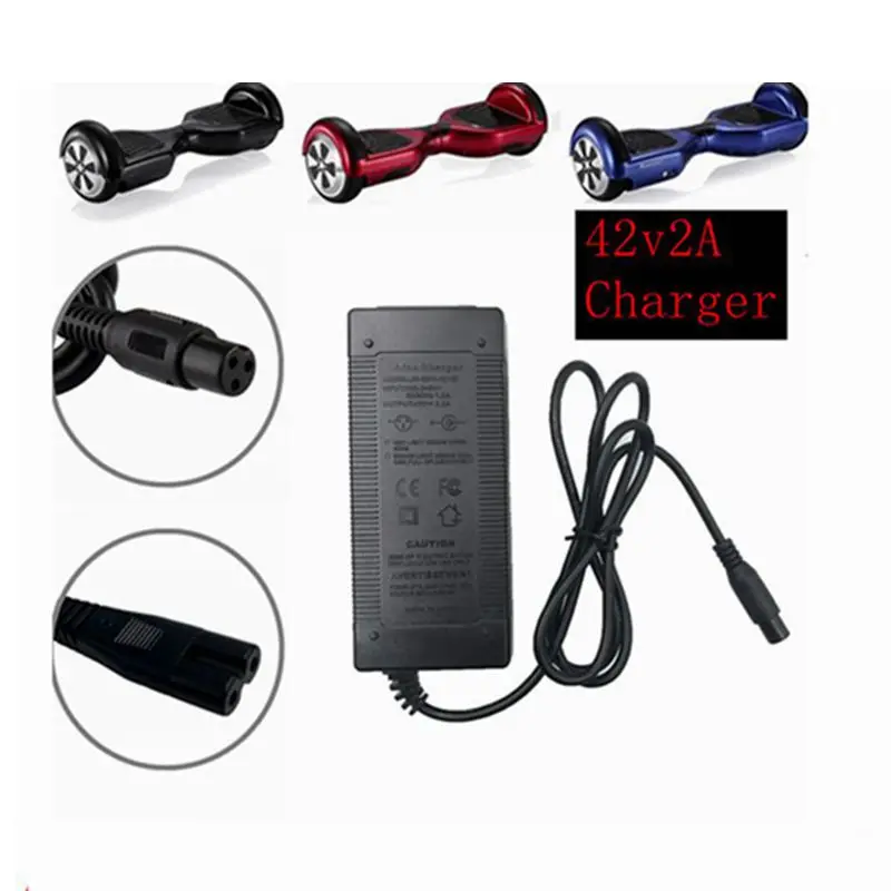 1 шт. Лучшая цена 42 в 2A Универсальное зарядное устройство для ХОВЕРБОРДА smart balance 36 в электрический скутер адаптер зарядное устройство EU/US