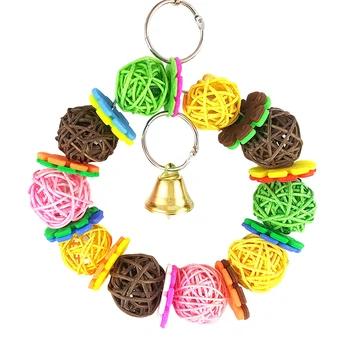 

Parrot Toy Bird Toy Funny Assorted Bite Resistant Bird Cage Toy Set Swing, Hanging Bridge Molar Stone New New-