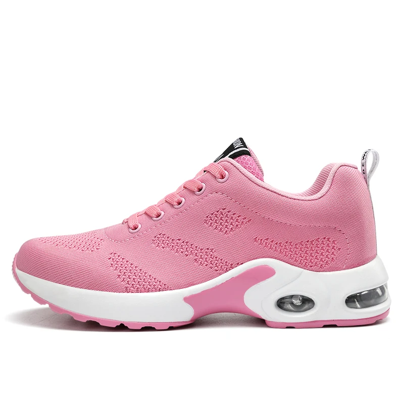 Модная женская обувь кроссовки с воздушной подушкой дышащие женские кроссовки на толстой платформе женская обувь, увеличивающая рост размера плюс - Цвет: Pink