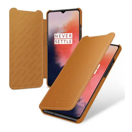Коричневый Роскошный чехол для телефона из натуральной кожи для Oneplus 7T 7T Pro ручной работы модный флип-защитный чехол для Oneplus 7T 1+ 7T coque capa - Цвет: Коричневый