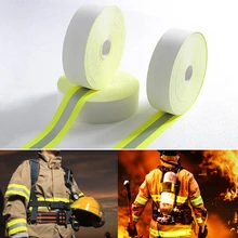 

High Visibility Fluorescent Yellow&Fluorescent Red Reflective Flame Fire Retardant FR Fabric Tape Sew on