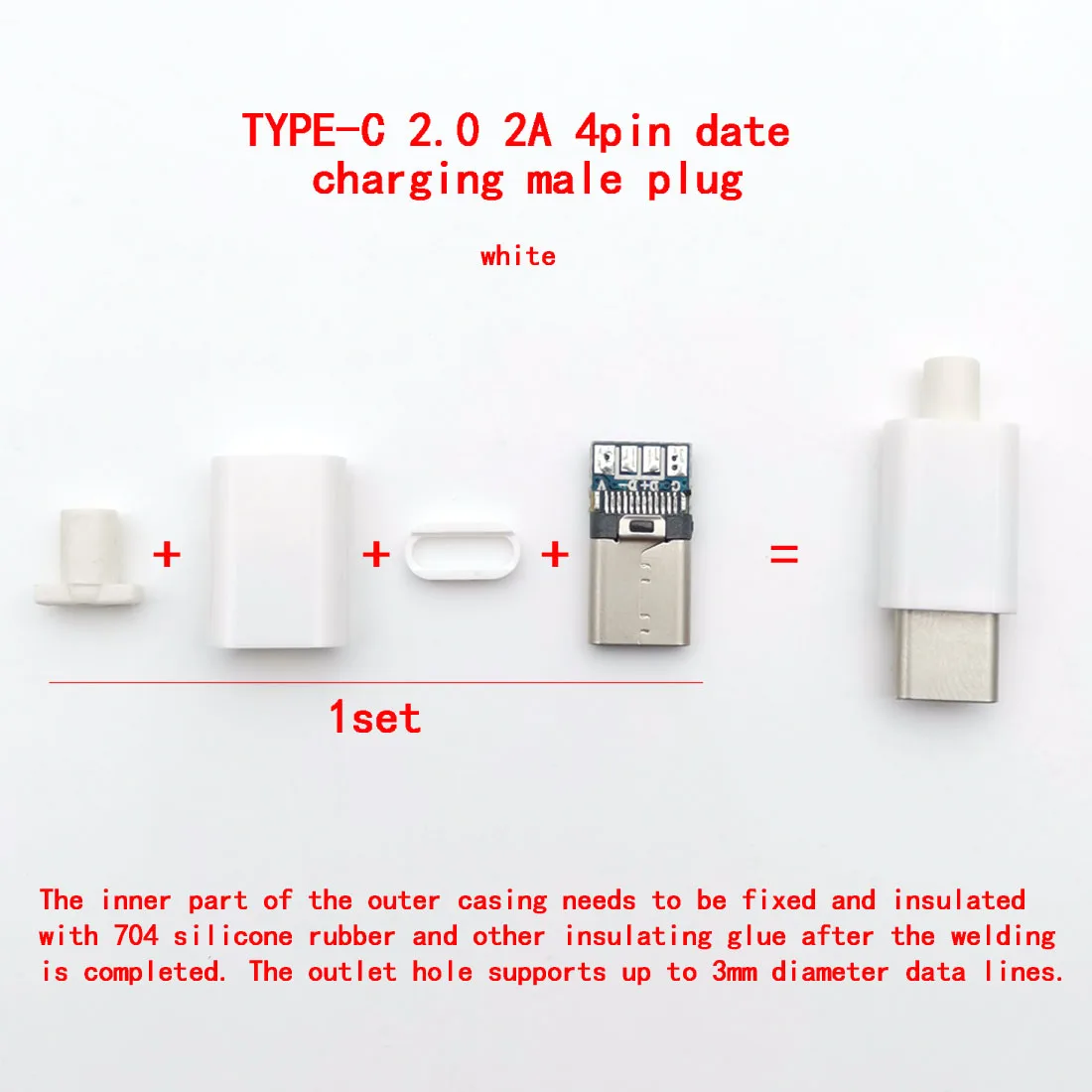 Details about   10 pcs/lot Type-C Micro USB Connectors Male Jack Tail Plug Terminals Case Phone 