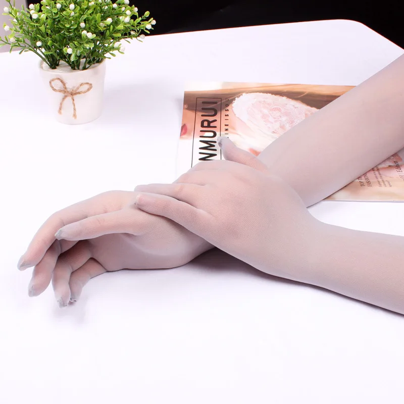 Women Man Thin Seamless Sexy Long High Elasticity Stockings Gloves Transparent Cosplay Etiquette Sunscreen Solid Soft Mittens cycling gloves fingerless gloves fishing gloves sports gloves tactical gloves half finger gloves gym gloves compression gloves warm gloves sunscreen gloves