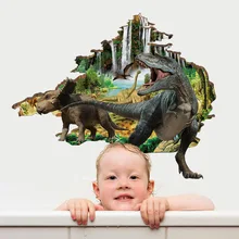 Креативный динозавр 3D окружающей среды для мужчин tally дружественные наклейки на стену для мужчин детская комната гостиная вход коридор земля декорацио
