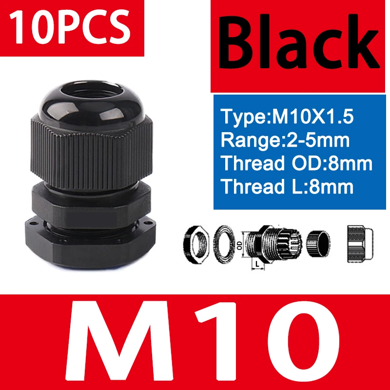 M10-5 BK 10Pcs