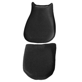 

2Pcs Seat Cover Motorcycle Replacement Breathable Accessories Black Anti-slip