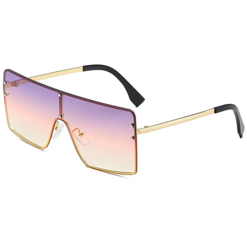YOOSKE, Винтажные Солнцезащитные очки, для женщин и мужчин, негабаритные, градиентные, солнцезащитные очки, оттенки, для девушек, Ретро стиль, фирменный дизайн, большая оправа, очки, UV400 - Цвет линз: C5