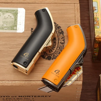 

GALINER 2 Jet Cigar Lighter Smoking Butane Gas Lighter Windproof Cool Gadgets Gun Type Flame Cakmak for Cohiba Cigars