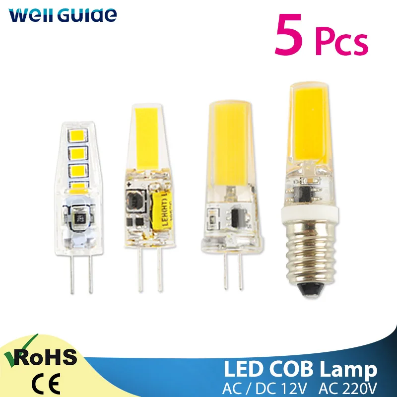 

5pcs LED G4 G9 Dimmable LED Light 220V AC DC 12V Led COB Lamp LED G9 3W 6W 10W SMD 2835 LED Lighting replace Halogen Spotlight