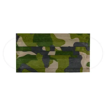 

30 Pcs Disposable Face Mask Adult Non-Woven 3 Layer Mascarillas Fashion Camouflage Masks For Face Germ Protection Flag Bandana