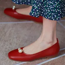 

Oxfords Women's Genuine Leather Ballet Flats Mary Janes Round Toe Loafers Shoes Driving Comfort Office Elegant Shoes