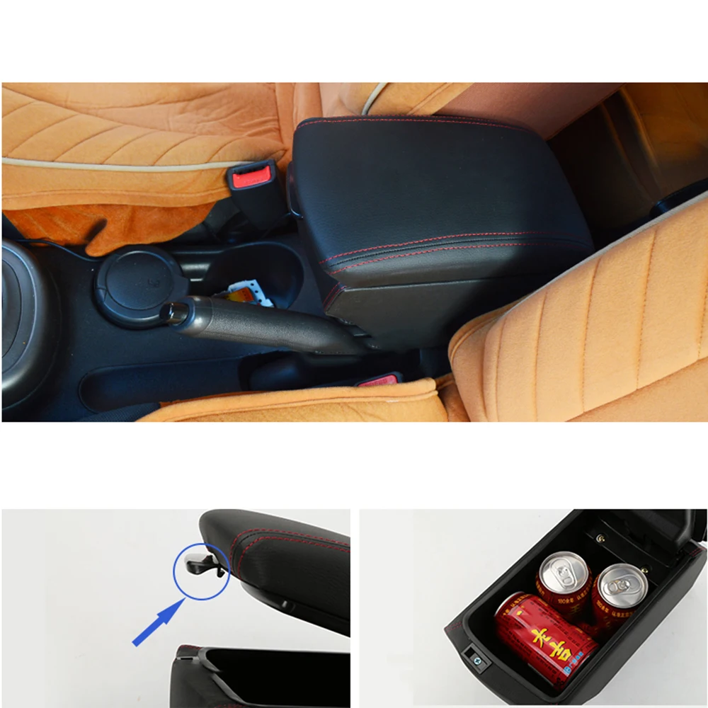Кожаные подлокотники для салона автомобиля BMW X3 / Audi A1 2006 ~ 2014 подлокотник с