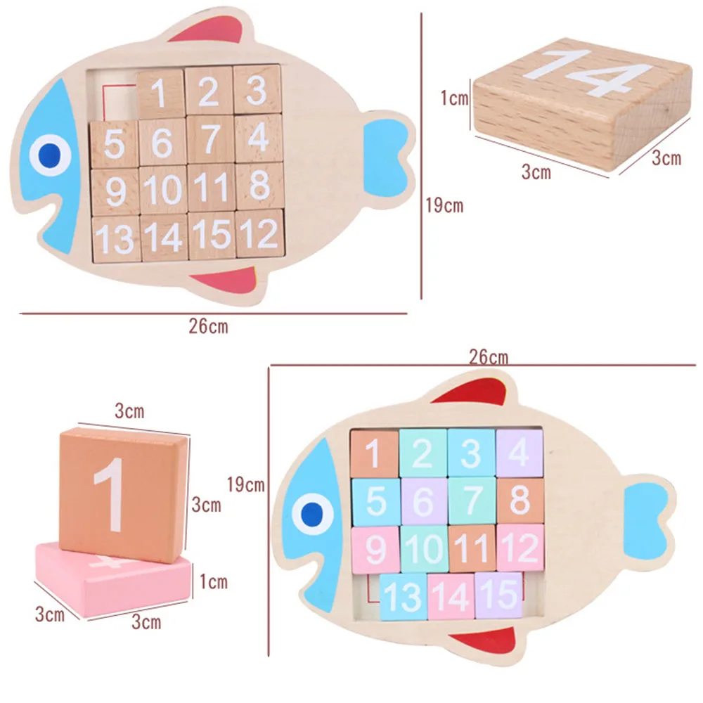 Новая детская математическая игрушка Sudoku деревянная форма рыбы движущиеся блоки цифровые Пазлы игра Babys раннего обучения игрушки подарки Sozzy