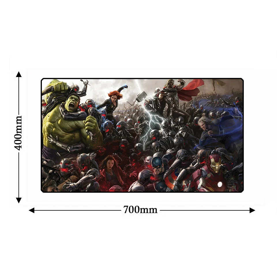 Натуральный резиновый нескользящий Avengerse Infinity War компьютерный коврик для мыши офисная настольная клавиатура для ноутбука Геймер 700*400 мм большой коврик для мыши - Цвет: 10