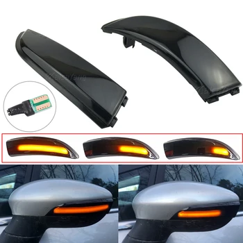 

2PCS Dynamic Blinker For Ford Fiesta MK6 Focus B-Max LED Turn Signal Light Flashing Water Sequential Rearview Mirror Indicator