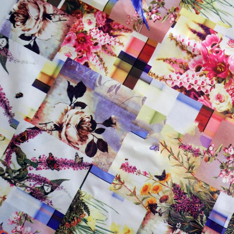 1 ярд саржевая ткань полиэстер маленькая птица ткань с цветочным узором для ручной работы DIY сумка занавес T772