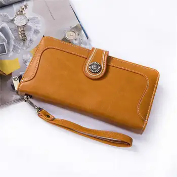 

Fashion Womens Wallet Vintage Faux Leather Long Wallet Purse Female Clutch Card Holder