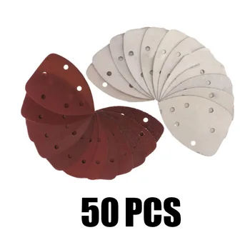

50pcs Sander Sandpaper Sanding Discs Set 6 Hole 40 80 120 180 240 Grits 140*90mm Polishing Sandpapers