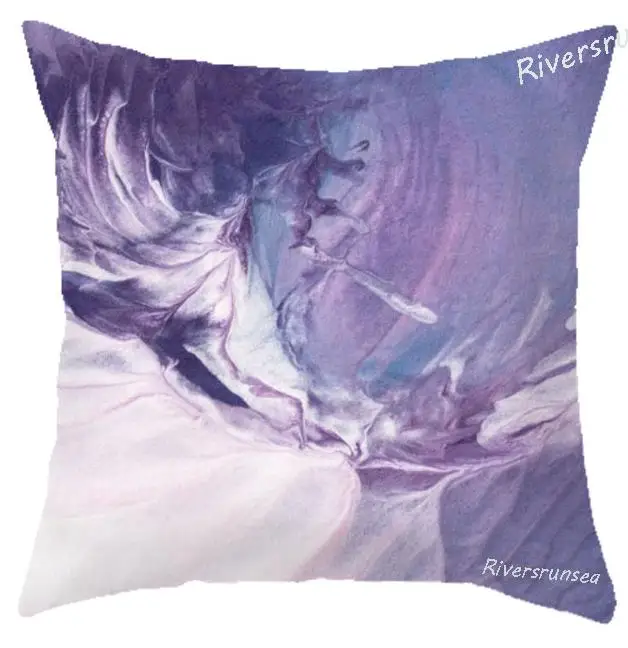 Color Painted Geometric Pillow Scandinavian Style Decoration Creative Graffiti Abstract Art Office Chair Cushion For Home Decor - Color: A7