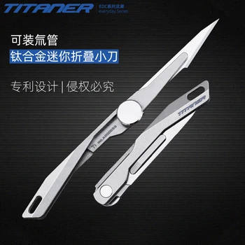 

EDC Titanium Alloy Scalpel Portable Engraving Ultralight Knife Unpacking Camping Pocket Outdoor Tools Mini Folding Knife