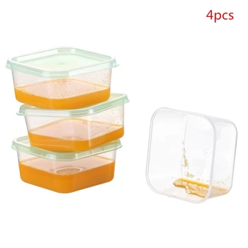 

4PCS PP Mini Sealed Box Portable Household Small Storage Box Baby Food Supplement Box